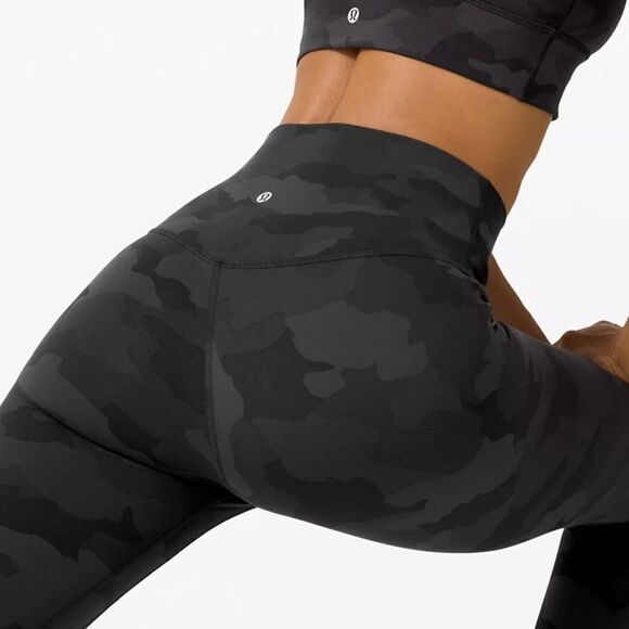 Lululemon Align Train Nulu Charcoal Graphite Gray Black High Waist Legging Pants - Picture 3 of 10